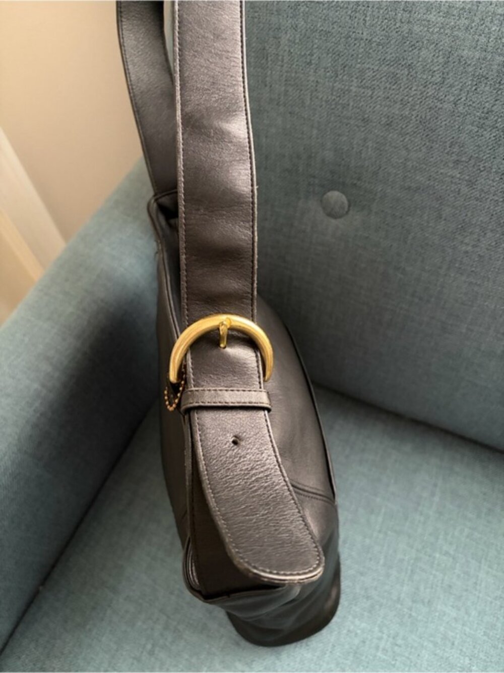 Coach Bag Vintage 4169 Soho Erickson Black Leather Shoulder Bag Hobo Bag - Picture 9 of 15
